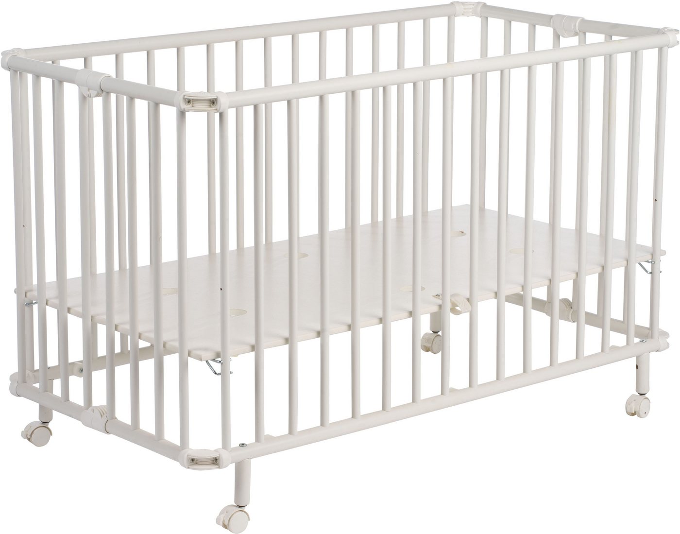 Geuther Babybett Mayla Weiß Platzsparend Zusammenklappbar Made In