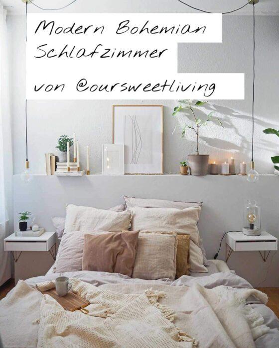 Home Trends - Modern Bohemian Schlafzimmer von @oursweetliving