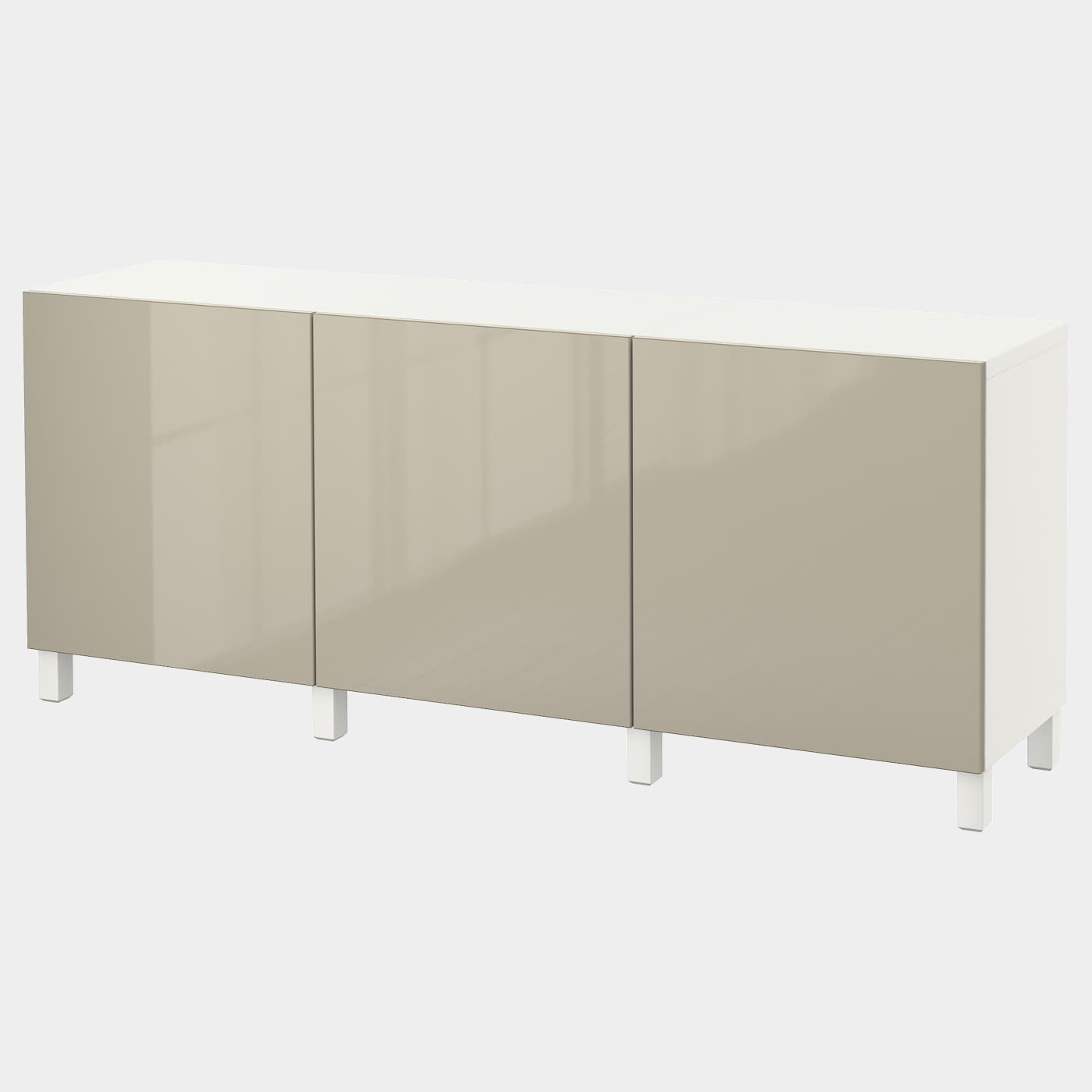 Weiß/Selsviken/Stubbarp Hochglanz beige
