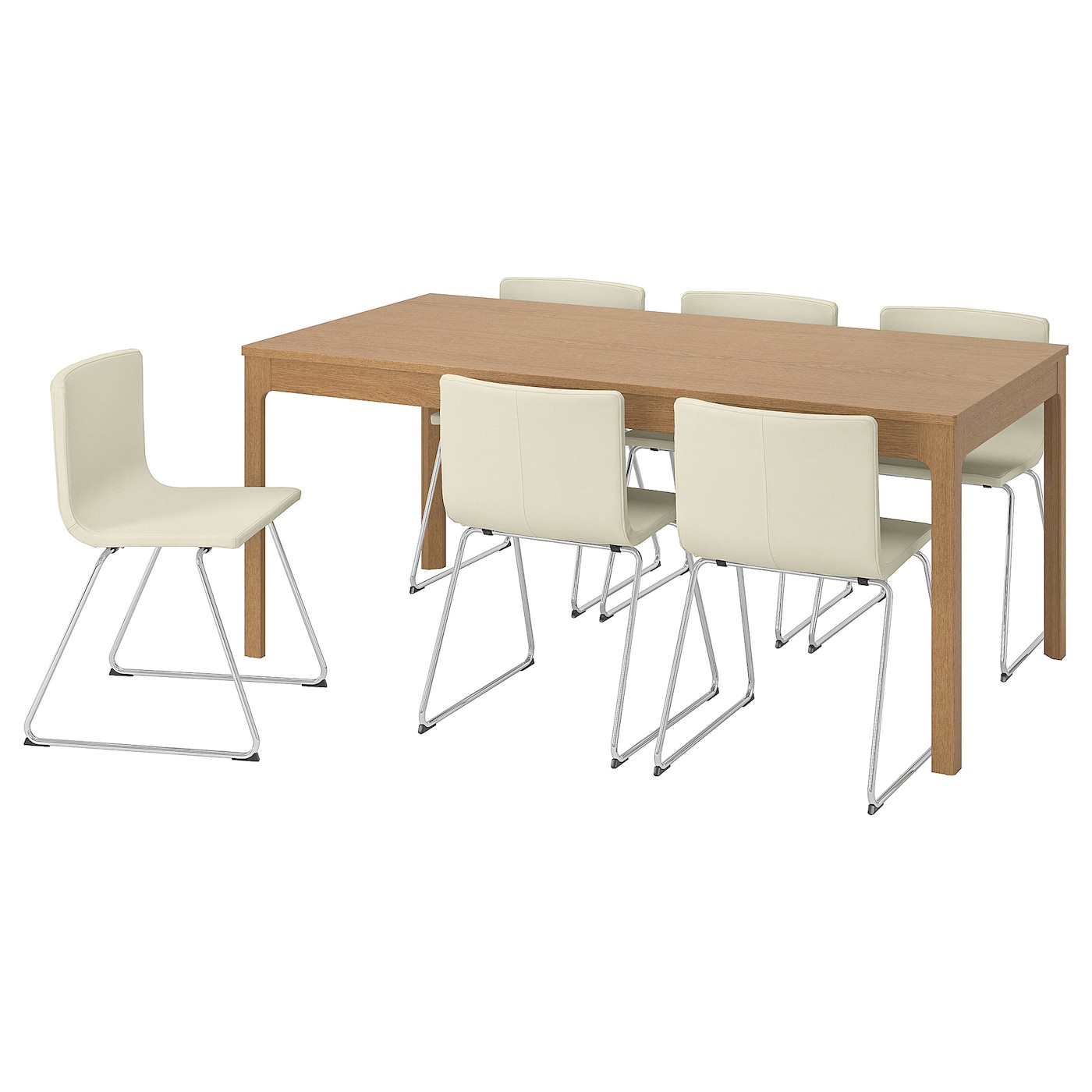 EKEDALEN / BERNHARD Tisch und 6 Stühle  - Essplatzgruppe - Möbel Ideen für dein Zuhause von Home Trends. Möbel Trends von Social Media Influencer für dein Skandi Zuhause.