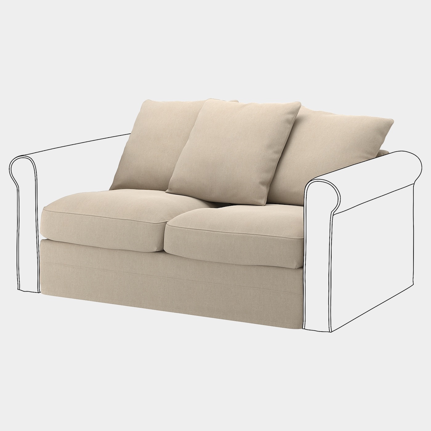 GRÖNLID Bezug Sitzelement 2  - extra Bezüge - Möbel Ideen für dein Zuhause von Home Trends. Möbel Trends von Social Media Influencer für dein Skandi Zuhause.