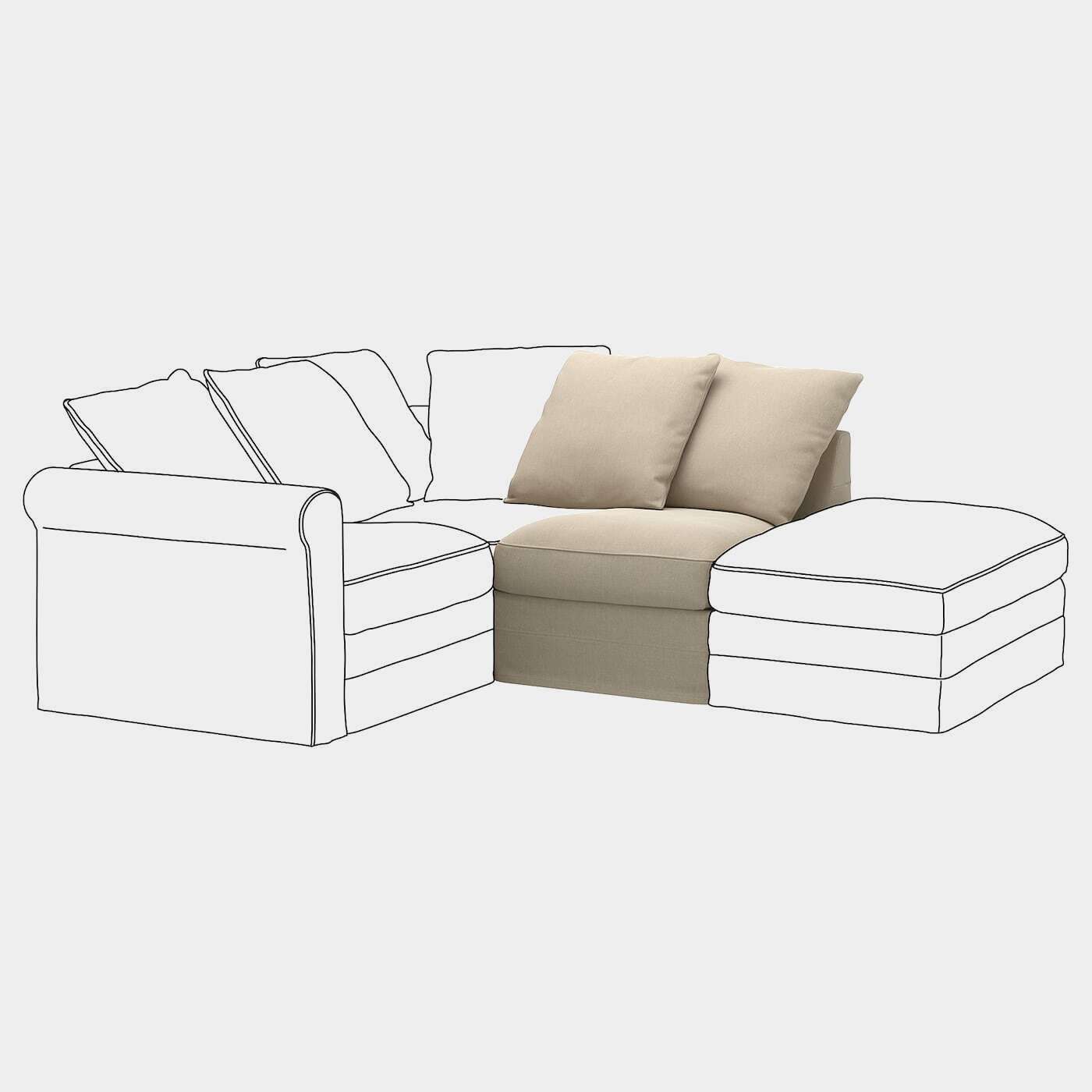 GRÖNLID Bezug Sitzelement  -  - Möbel Ideen für dein Zuhause von Home Trends. Möbel Trends von Social Media Influencer für dein Skandi Zuhause.