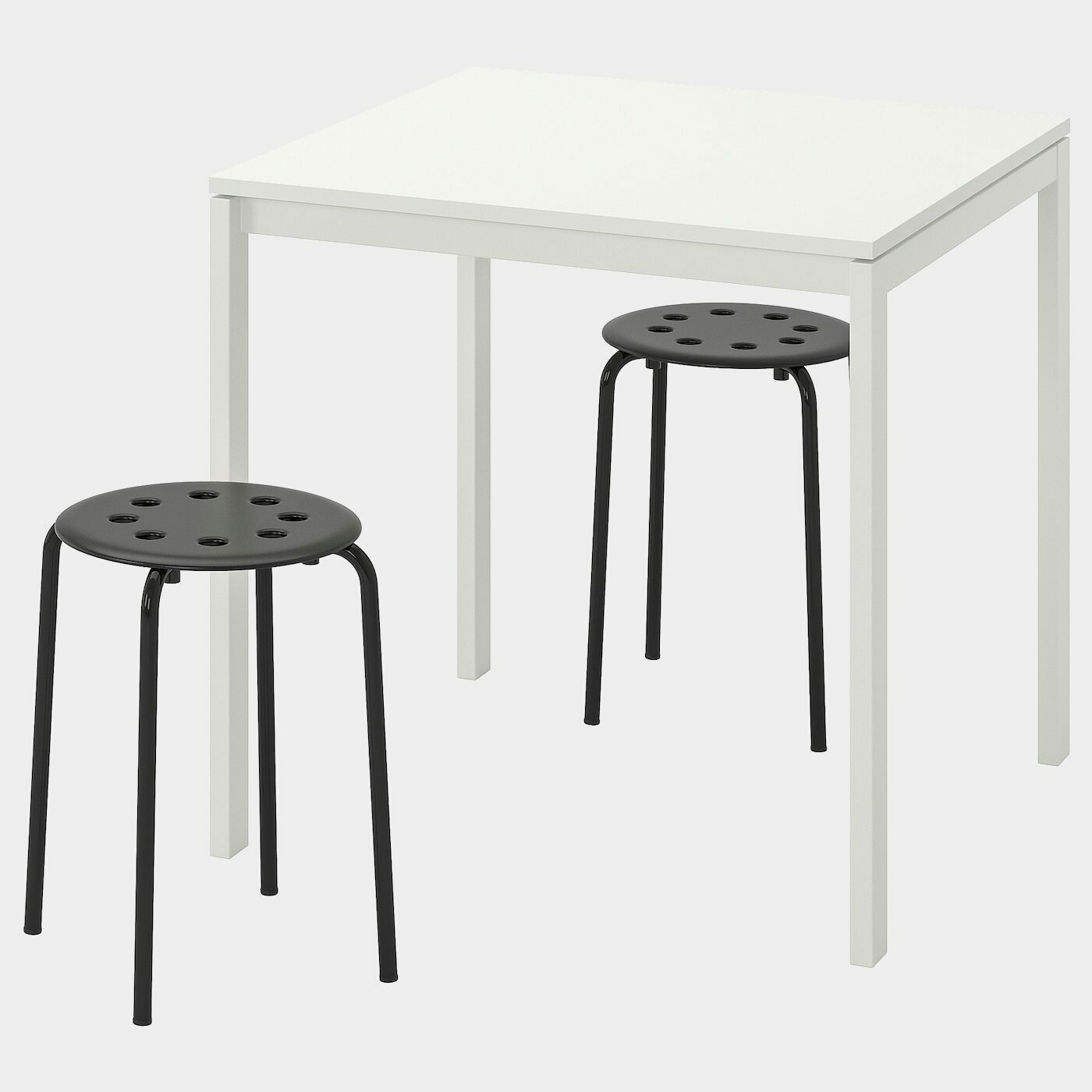 MELLTORP / MARIUS Tisch + 2 Hocker  - Essplatzgruppe - Möbel Ideen für dein Zuhause von Home Trends. Möbel Trends von Social Media Influencer für dein Skandi Zuhause.