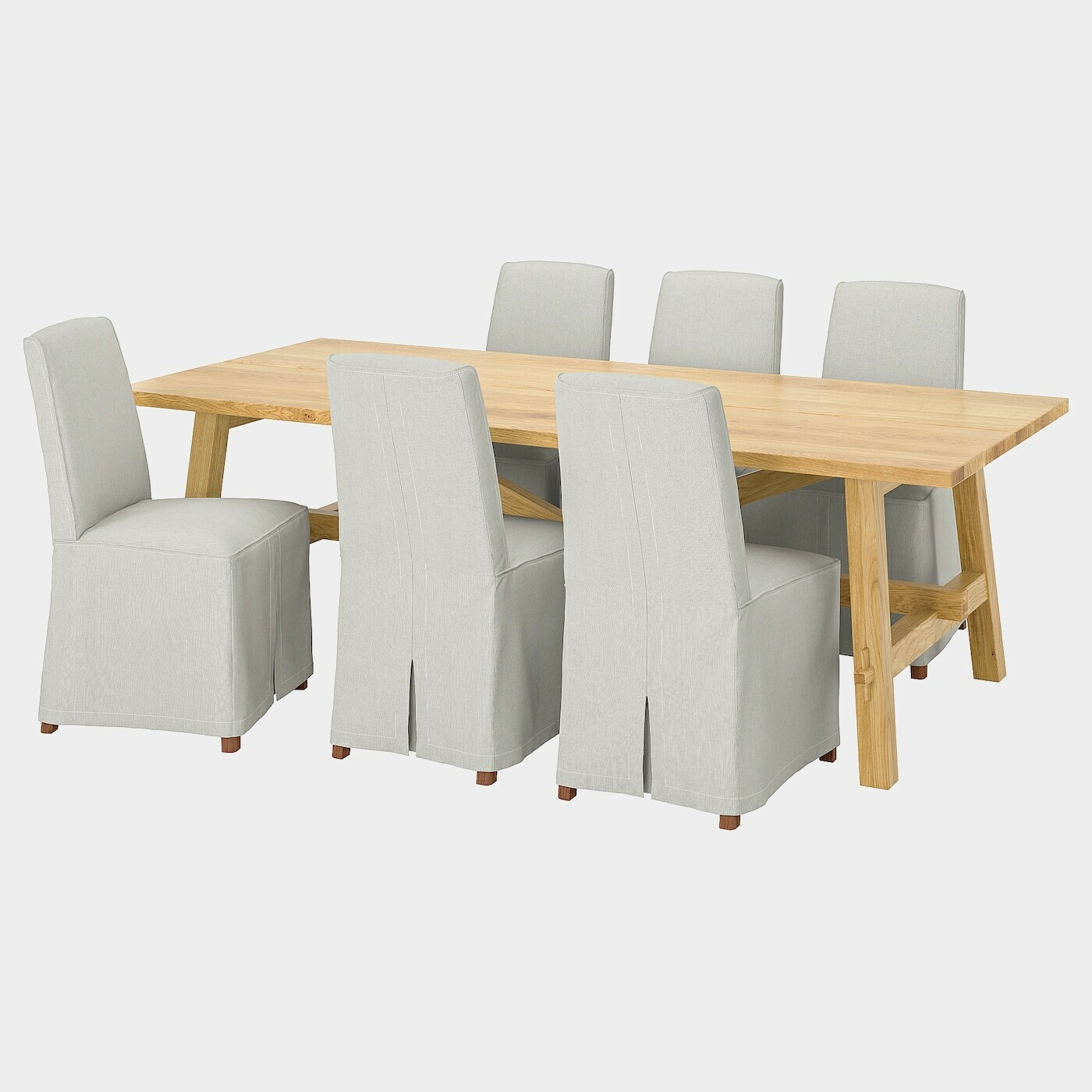 MÖCKELBY / BERGMUND Tisch und 6 Stühle  -  - Möbel Ideen für dein Zuhause von Home Trends. Möbel Trends von Social Media Influencer für dein Skandi Zuhause.