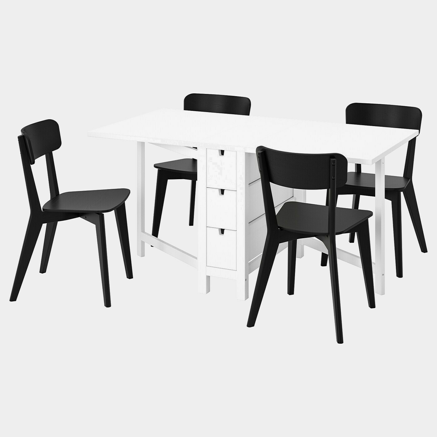 NORDEN / LISABO Tisch und 4 Stühle  -  - Möbel Ideen für dein Zuhause von Home Trends. Möbel Trends von Social Media Influencer für dein Skandi Zuhause.