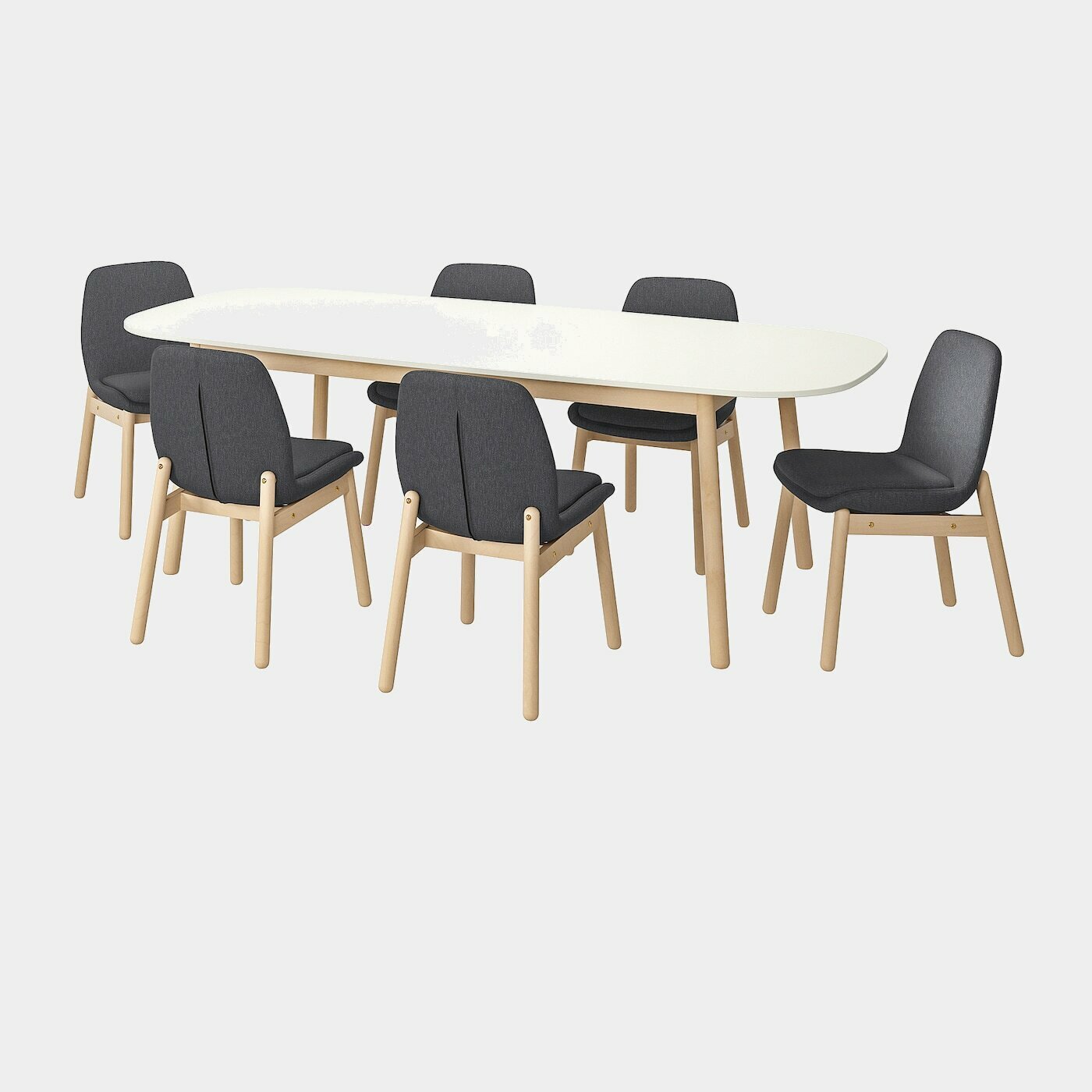 VEDBO / VEDBO Tisch und 6 Stühle  -  - Möbel Ideen für dein Zuhause von Home Trends. Möbel Trends von Social Media Influencer für dein Skandi Zuhause.