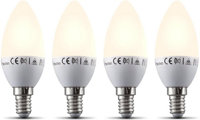 B.K.Licht LED-Leuchtmittel, E14, 4 Stück, Warmweiß, Smart Home LED-Lampe RGB WiFi App-Steuerung dimmbar Glühbirne 5,5W 470 Lumen-Leuchtmittel-Inspirationen