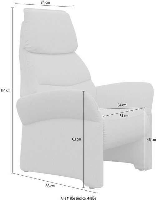 ADA trendline Relaxsessel »Savin«, in Größe M, Liegefläche 180cm, mehrfach verstellbar, optional mit Aufstehhilfe-Sessel-Inspirationen