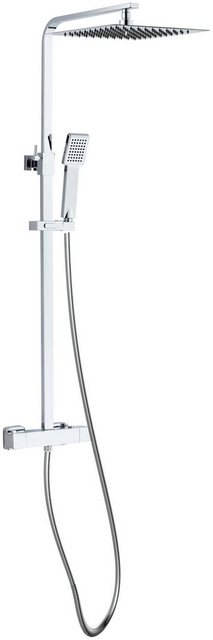 Eisl Duschsystem »CALVINO«, Höhe 120 cm, Duschsystem mit Thermostat, Duschkopf mit Schlauch und Halterung,Chrom-Duschsysteme-Inspirationen