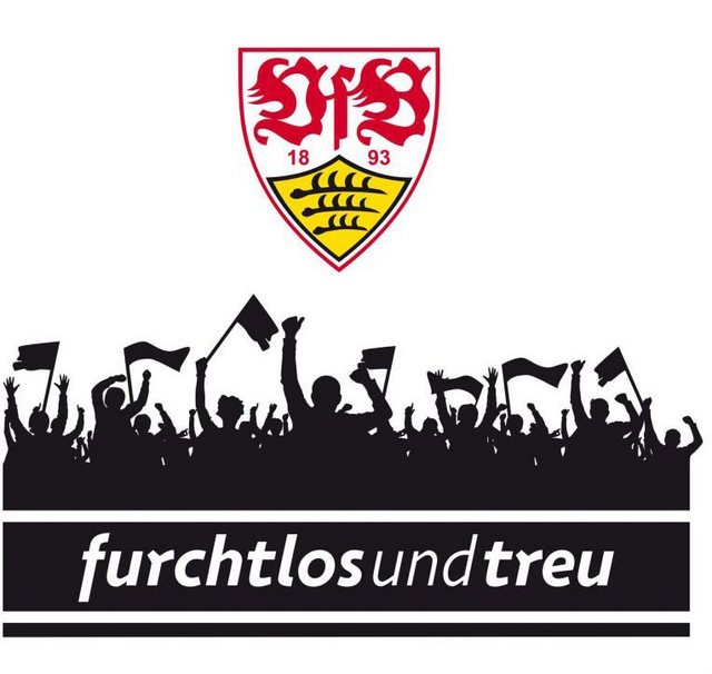 Wall-Art Wandtattoo »VfB Stuttgart Fans mit Logo« (1 Stück)-Wandtattoos-Inspirationen