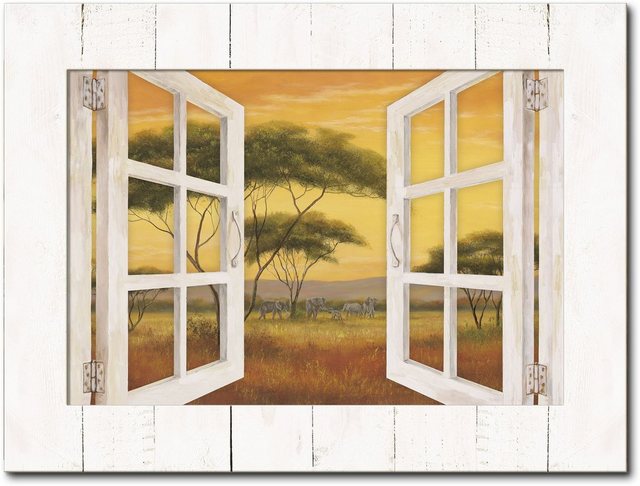 Artland Wandbild »Fensterblick - Afrikalandschaft«, Afrika (1 Stück)-Bilder-Inspirationen