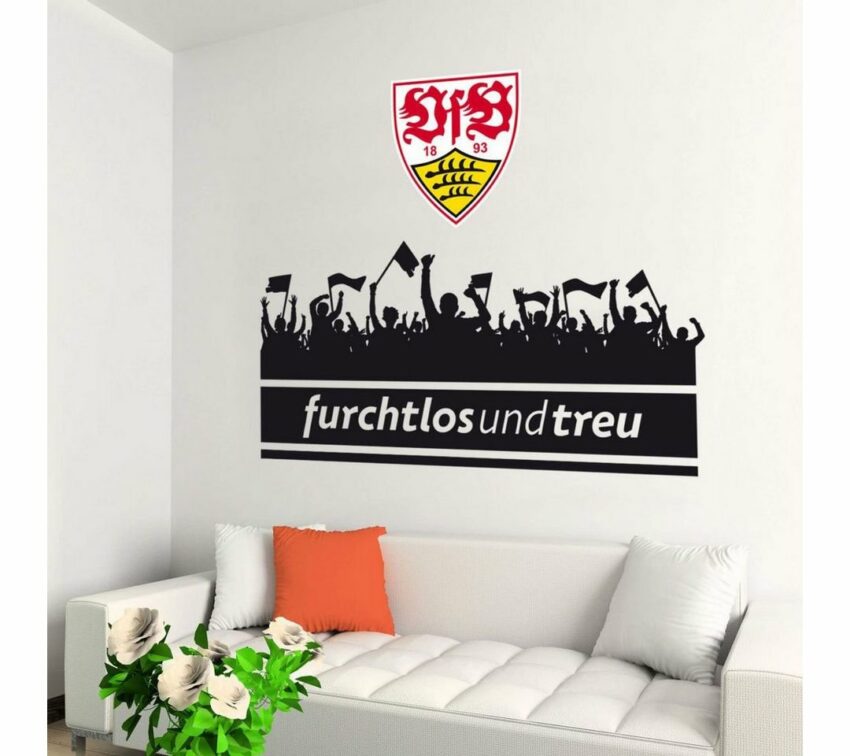 Wall-Art Wandtattoo »VfB Stuttgart Fans mit Logo« (1 Stück)-Wandtattoos-Ideen für dein Zuhause von Home Trends