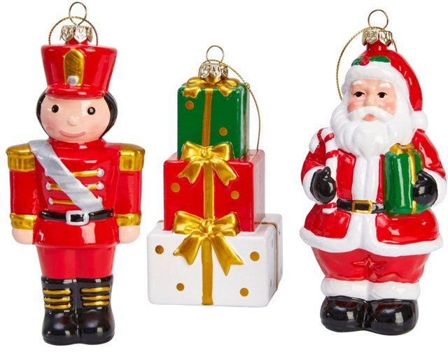 Dekohänger »Weihnachtsmann und Nussknacker mit Geschenke« (Set, 3 Stück), Höhe ca. 11,5 cm + 14 cm-Dekohänger-Inspirationen