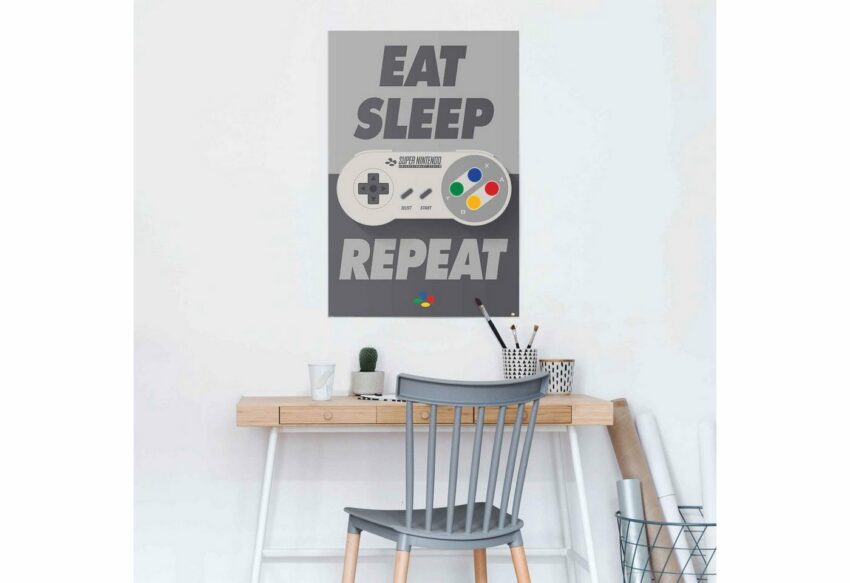Reinders! Poster »Super Nintendo Eat, sleep, repeat«, (1 Stück)-Bilder-Ideen für dein Zuhause von Home Trends