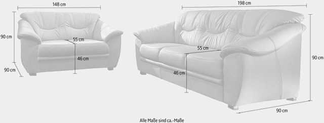 sit&more Polstergarnitur, (2-tlg), bestehend aus je einem 2- und 3-Sitzer, inklusive Federkern-Sofas-Inspirationen
