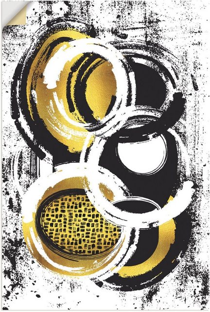 Artland Wandbild »Abstrakte Malerei Nr. 2 gold«, Muster (1 Stück), in vielen Größen & Produktarten - Alubild / Outdoorbild für den Außenbereich, Leinwandbild, Poster, Wandaufkleber / Wandtattoo auch für Badezimmer geeignet-Bilder-Inspirationen
