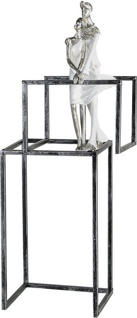 GILDE Dekofigur »Skulptur Love Construction, weiß/silber« (1 Stück), Dekoobjekt, Höhe 59 cm, Wohnzimmer-Figuren-Inspirationen
