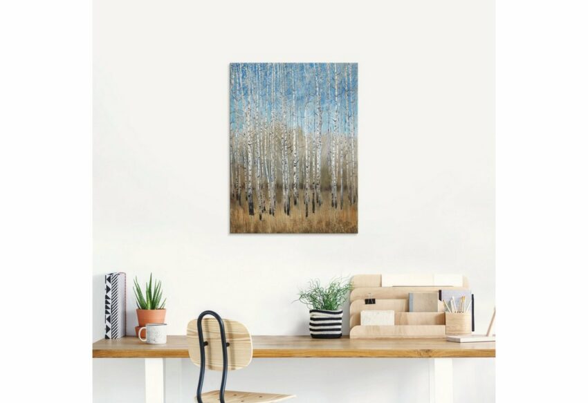 Artland Glasbild »Staubige blaue Birken II«, Wald (1 Stück)-Bilder-Ideen für dein Zuhause von Home Trends