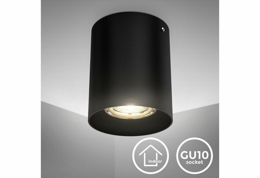 B.K.Licht Aufbauleuchte, LED Deckenspot Aufbaulampe Strahler Downlight Deckenlampe schwarz metall GU10-Lampen-Ideen für dein Zuhause von Home Trends