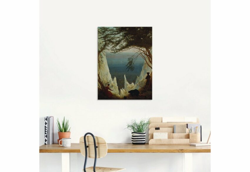 Artland Glasbild »Die Kreidefelsen von Rügen. 1818/1819.«, Felsen (1 Stück)-Bilder-Ideen für dein Zuhause von Home Trends