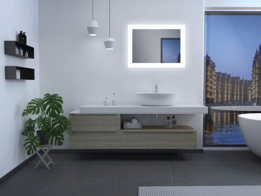 Talos Badspiegel »BRIGHT« (Komplett-Set), BxH: 80x60 cm, energiesparend, mit Sensorschalter-Spiegel-Ideen für dein Zuhause von Home Trends