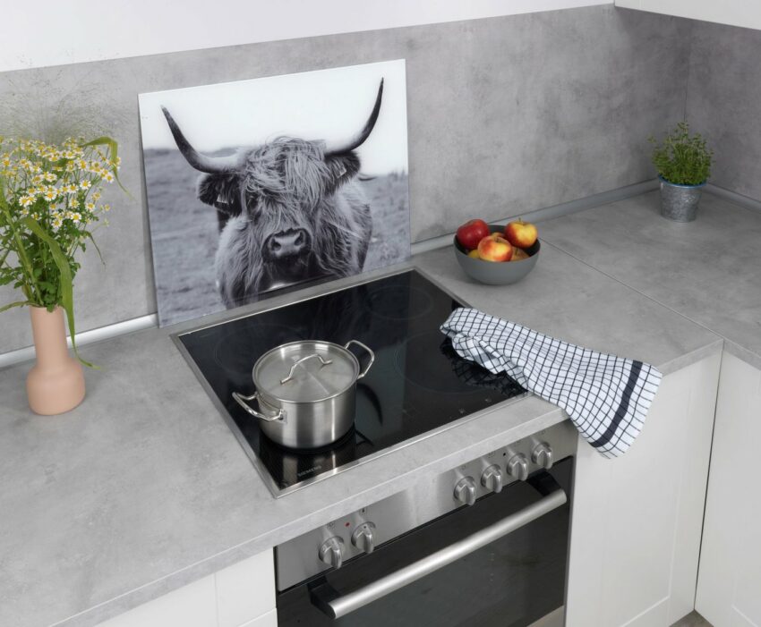 WENKO Küchenrückwand »Highland Cattle«, gehärtetes Glas, 60x50 cm-Küchenrückwände-Ideen für dein Zuhause von Home Trends