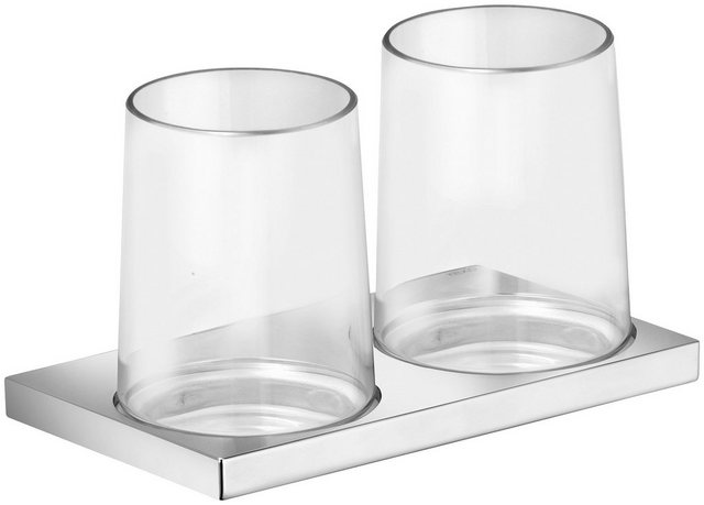 Keuco Zahnputzbecher »Edition 11«, (2-St), mit 2 Echtkristall-Gläsern, Halterung verchromt-Zahnputzbecher-Inspirationen