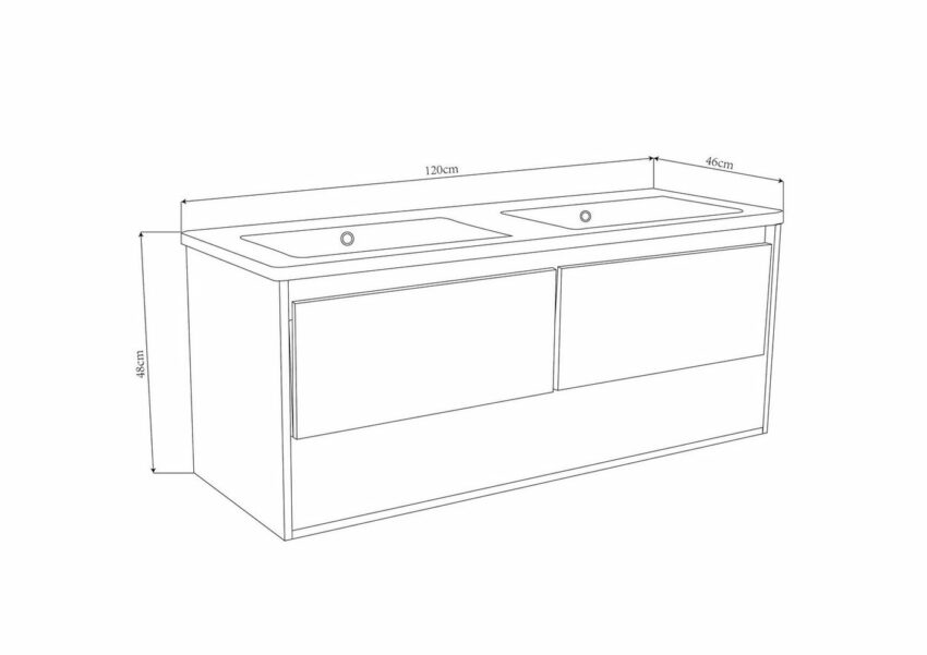 Sanotechnik Unterschrank »SOHO Doppelunterschrank« 120x46 cm, für Doppelwaschtisch-Schränke-Ideen für dein Zuhause von Home Trends