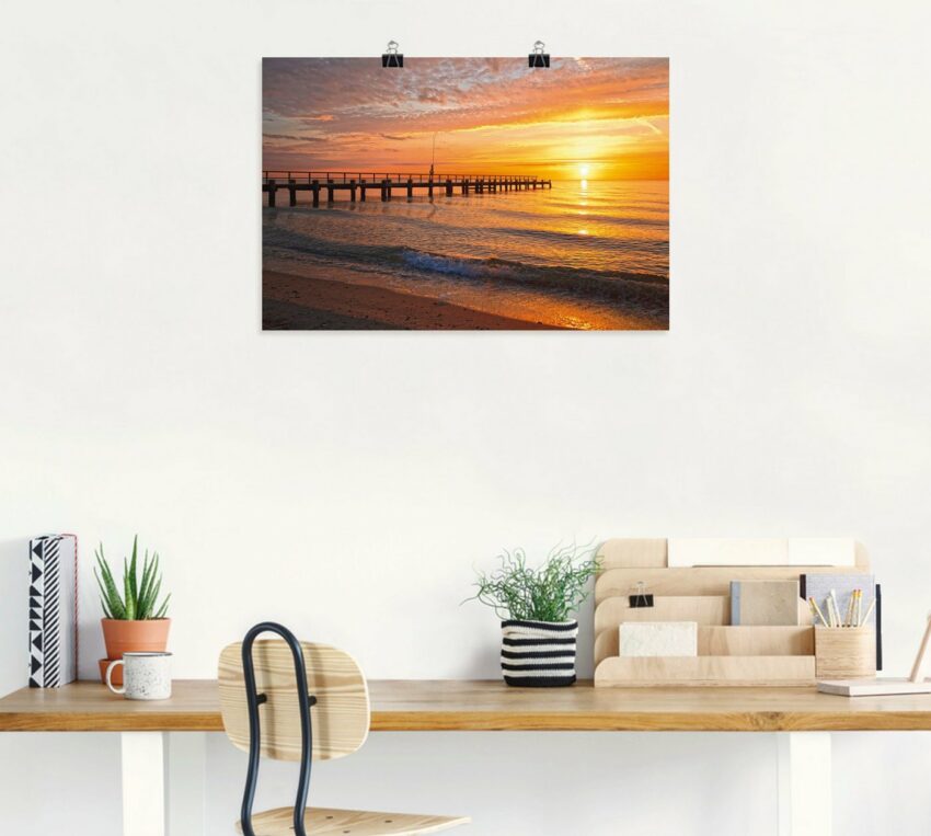 Artland Wandbild »Urlaubsfeeling am Ostseestrand«, Bilder vom Sonnenuntergang & -aufgang (1 Stück), in vielen Größen & Produktarten - Alubild / Outdoorbild für den Außenbereich, Leinwandbild, Poster, Wandaufkleber / Wandtattoo auch für Badezimmer geeignet-Bilder-Ideen für dein Zuhause von Home Trends