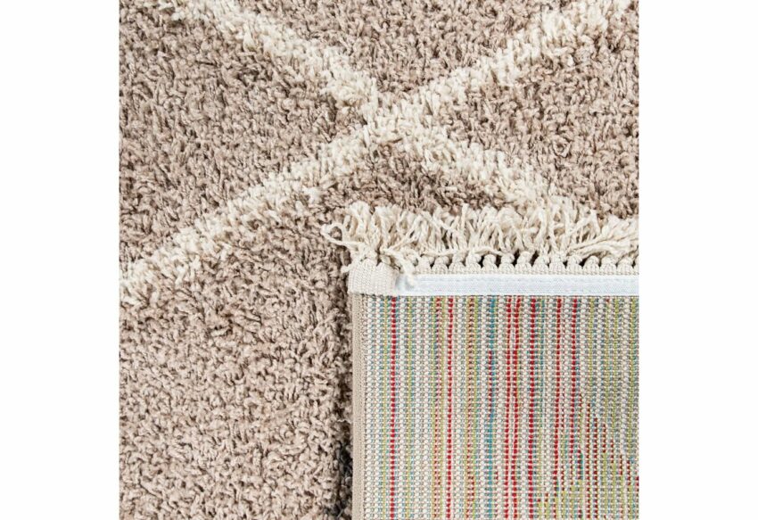 Hochflor-Teppich »Wooly 285«, Paco Home, rechteckig, Höhe 35 mm, Berber Design, Rauten Motiv, weich & kuschelig, mit Fransen, ideal im Wohnzimmer & Schlafzimmer-Teppiche-Ideen für dein Zuhause von Home Trends