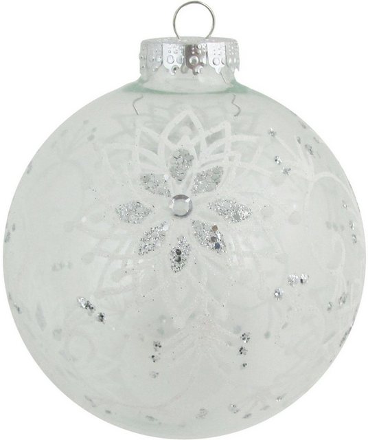 Krebs Glas Lauscha Weihnachtsbaumkugel »CBK30528« (1 Stück), aus Glas, mit Blumendekor-Weihnachtskugeln-Inspirationen
