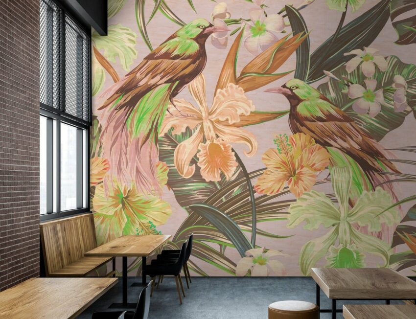 living walls Fototapete »Walls by Patel Exotic Birds 2«, glatt, (4 St)-Tapeten-Ideen für dein Zuhause von Home Trends