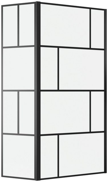 Marwell Walk-in-Dusche »Bricks«, Einscheibensicherheitsglas, (3 tlg), mit schwingbaren Flügel, ohne Haltestange, 90+40 x 195 cm-Duschkabinen-Inspirationen