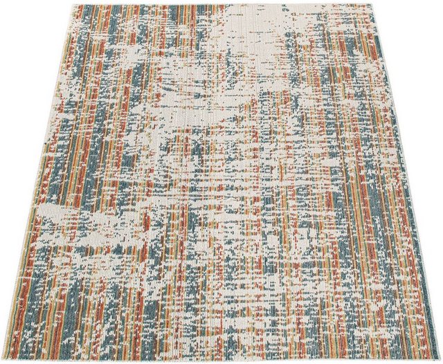 Teppich »Murcia 366«, Paco Home, rechteckig, Höhe 4 mm, Flachgewebe, gestreift, Vintage Design, In- und Outdoor geeignet, Wohnzimmer-Teppiche-Inspirationen