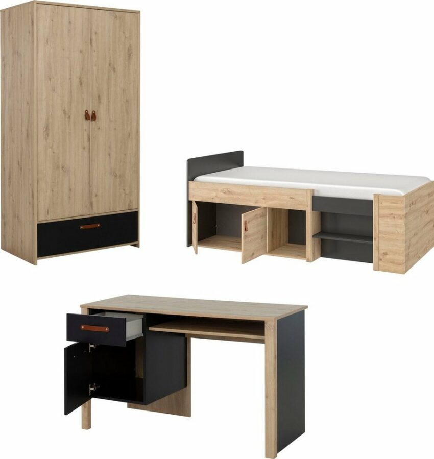Gami Jugendzimmer-Set »Arthus«, (3-St)-Komplettzimmer-Ideen für dein Zuhause von Home Trends