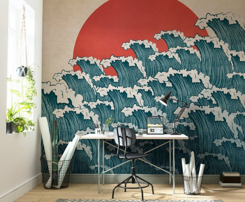 Komar Fototapete »Vliestapete Nami«, glatt, bedruckt, geblümt, floral, realistisch, 300 x 280 cm-Tapeten-Ideen für dein Zuhause von Home Trends