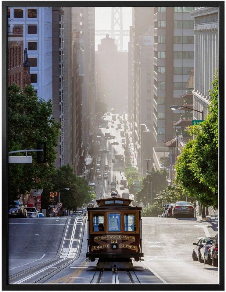 Wall-Art Poster »Cable Car San Francisco«, Städte (1 Stück), Poster, Wandbild, Bild, Wandposter-Bilder-Ideen für dein Zuhause von Home Trends