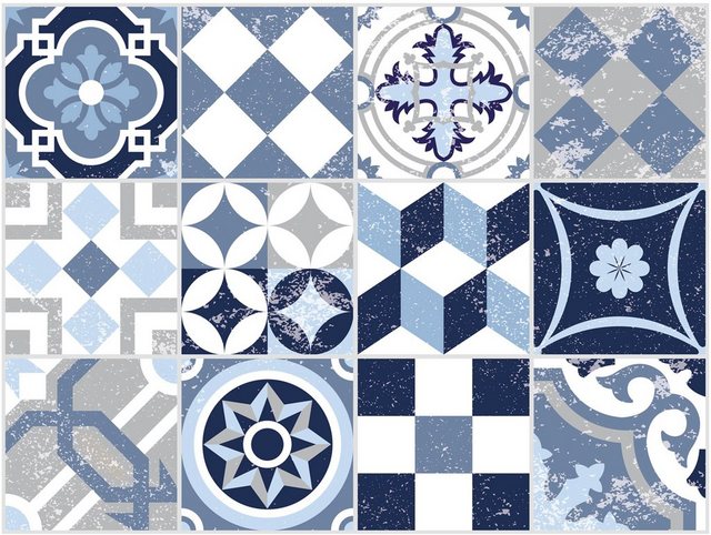 Platzset, »Mosaik, blau«, Contento, (Set, 4-St), für innen und außen geeignet, wasserabweisend-Tischsets-Inspirationen