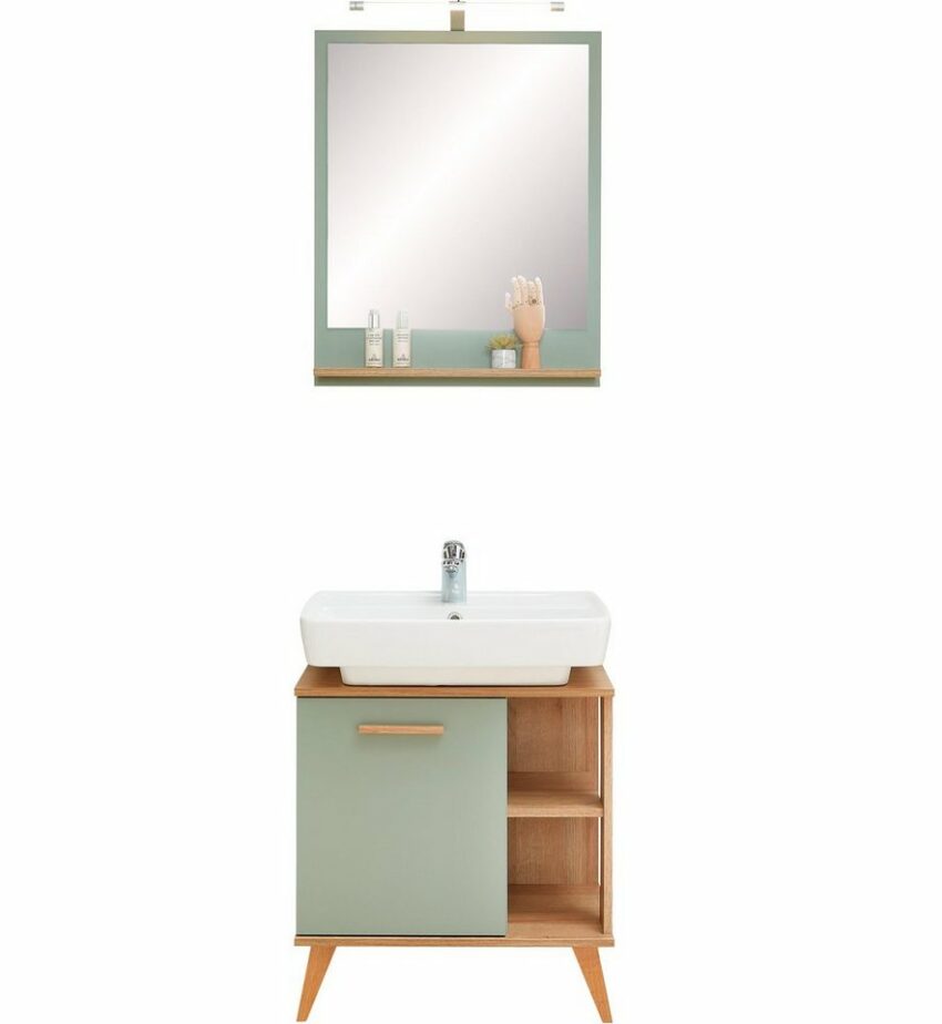 PELIPAL Badmöbel-Set »Quickset 963«, (2-St), aus Spiegel und Waschbeckenunterschrank, Holzgriff, Türdämpfer-Badmöbel-Sets-Ideen für dein Zuhause von Home Trends