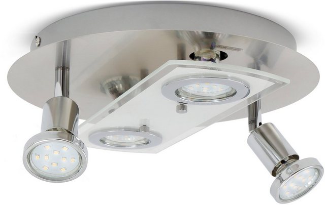 B.K.Licht LED Deckenspot »Orion«, LED Deckenleuchte rund Metall Glas Lampe Wohnzimmer Strahler inkl. 3W 350lm GU10-Lampen-Inspirationen