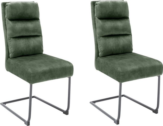 MCA furniture Freischwinger »Lampang« (Set, 2 Stück), 2er Set, Stuhl mit Stoffbezug im Vintagelook, Stuhl belastbar bis 120 kg-Stühle-Inspirationen