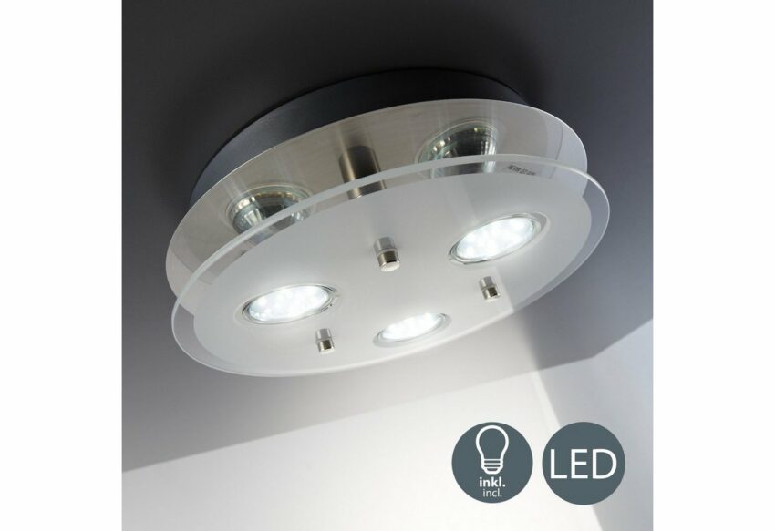 B.K.Licht LED Deckenleuchte »Dinora«, LED Deckenlampe Strahler inkl. 3W GU10 LED 250 Lumen warmweiß Glas-Lampen-Ideen für dein Zuhause von Home Trends