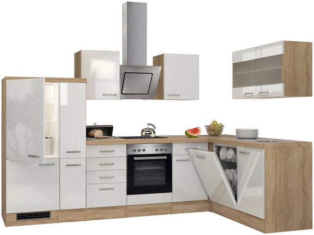 Flex-Well Küchenzeile »Florenz«, mit E-Geräte, Breite 310 x 170 cm-Küchenzeilen-Inspirationen