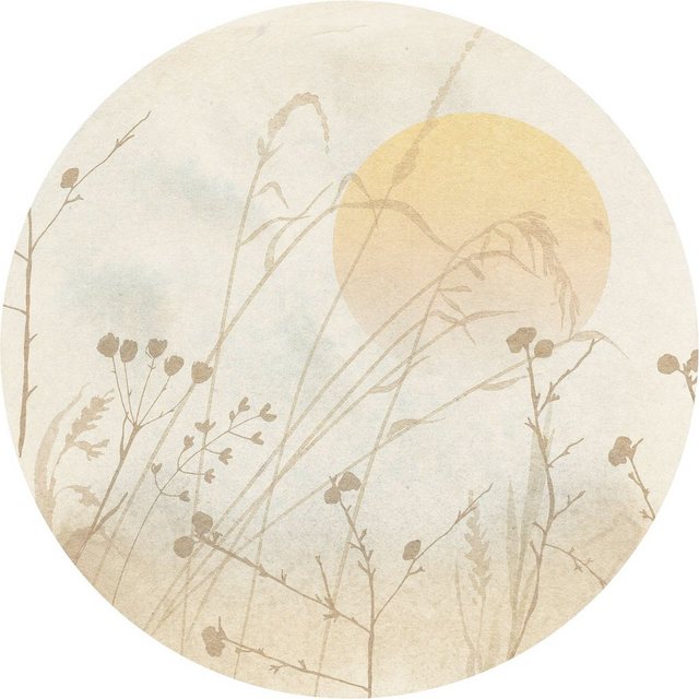 Komar Fototapete »Roseau«, glatt, Comic, botanisch, (Packung, 1 St), 125 x 125 cm-Tapeten-Inspirationen
