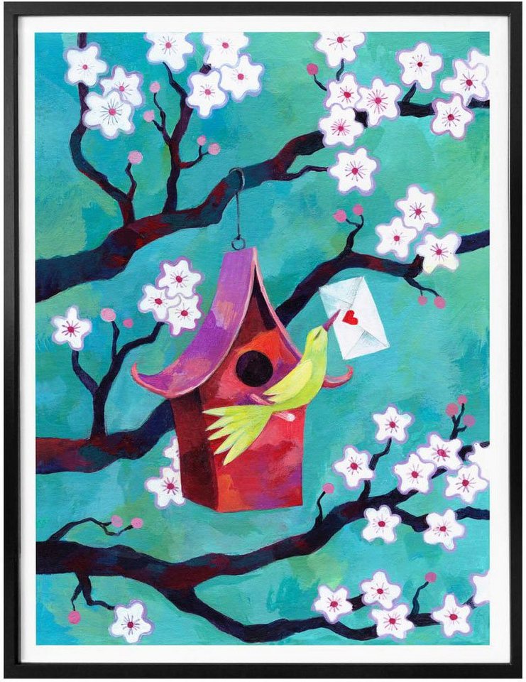 Wall-Art Poster »Märchen Wandbilder Vogelhäuschen«, Vögel (1 Stück), Poster, Wandbild, Bild, Wandposter-Bilder-Ideen für dein Zuhause von Home Trends