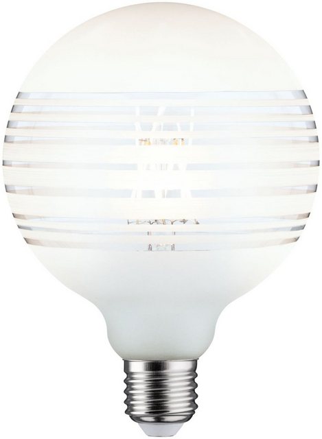 Paulmann »Globe 125mm Ringspiegel Weiß matt liniert« LED-Leuchtmittel, E27, 1 Stück, Warmweiß-Leuchtmittel-Inspirationen