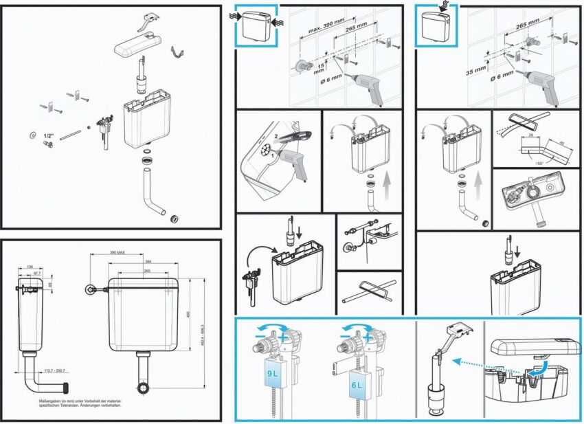 CORNAT Spülkasten »FARO«, Spülmenge einstellbar-Spülkästen-Ideen für dein Zuhause von Home Trends