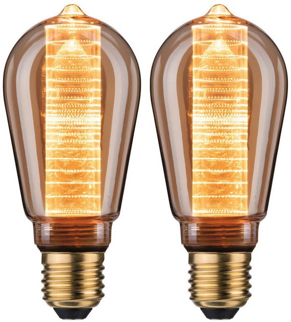 Paulmann »2er Pack 4W Innenkolben ring E27 gold 1800K« LED-Leuchtmittel, E27, 2 Stück, Extra-Warmweiß-Leuchtmittel-Inspirationen