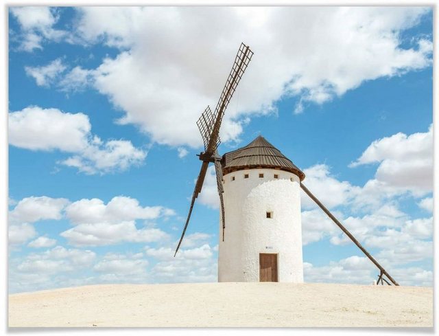 Wall-Art Poster »Windmühlen Don Quijote Spanien«, Gebäude (1 Stück), Poster, Wandbild, Bild, Wandposter-Bilder-Inspirationen