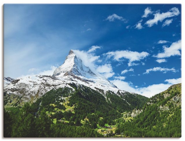 Artland Wandbild »Matterhorn«, Berge (1 Stück), in vielen Größen & Produktarten -Leinwandbild, Poster, Wandaufkleber / Wandtattoo auch für Badezimmer geeignet-Bilder-Inspirationen